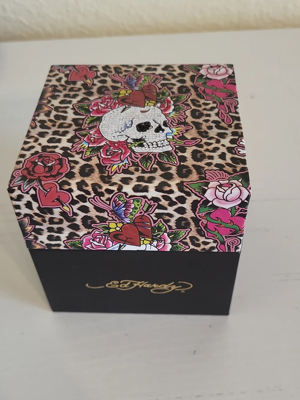 Ed Hardy Silver Crystal Pavé Women's Bracelet Watch